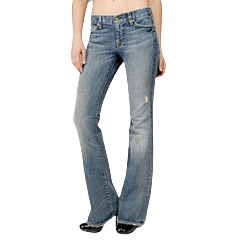 7 For All Mankind "A" Pocket Havana Lace Patch Jeans Size 29